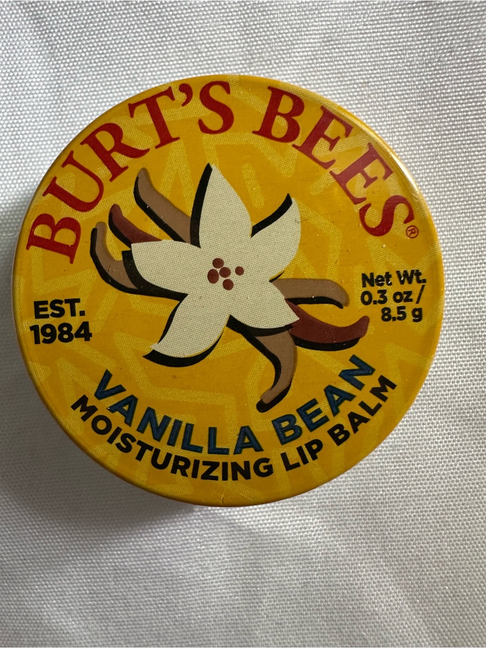 Burt's Bees Vanilla Bean Moisturizing Lip Balm Tin 0.3 oz 4 Count - Picture 4 of 5